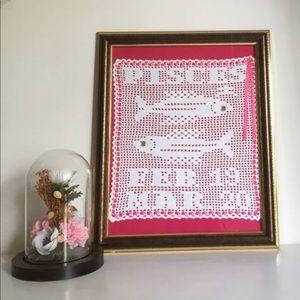 Pisces ♓️ Astrology Handmade Crochet Wall Decor